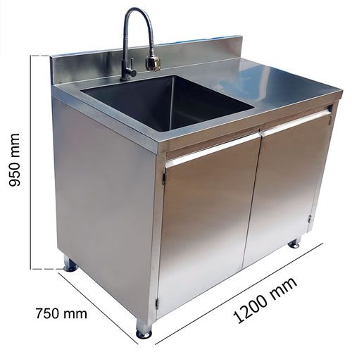 Tủ inox có bồn rửa